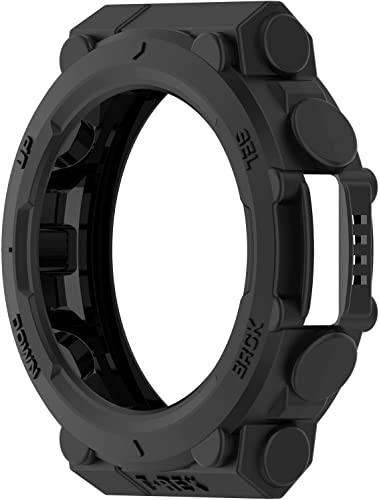 Image of M.G.R.J Soft TPU Scratch Resistant Rugged Bumper Case Cover for Amazfit T-Rex 2 (Flexible|Silicone|Black)