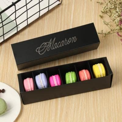 10/20Pc White Macaron Box with Pink White Black and Green Dessert Macaron Boxes Favors and Gifts Packaging Boxes for 12 Macarons (B,20pcs)