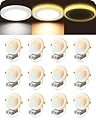 EDISHINE 12 Pack Recessed Lighting 4 Inch with Night Light, 10W 800LM 5CCT Led Recessed Lights, CRI 90+, Recessed Light Fixtures for Bathroom, Kitchen, Hallway, ETL Listed