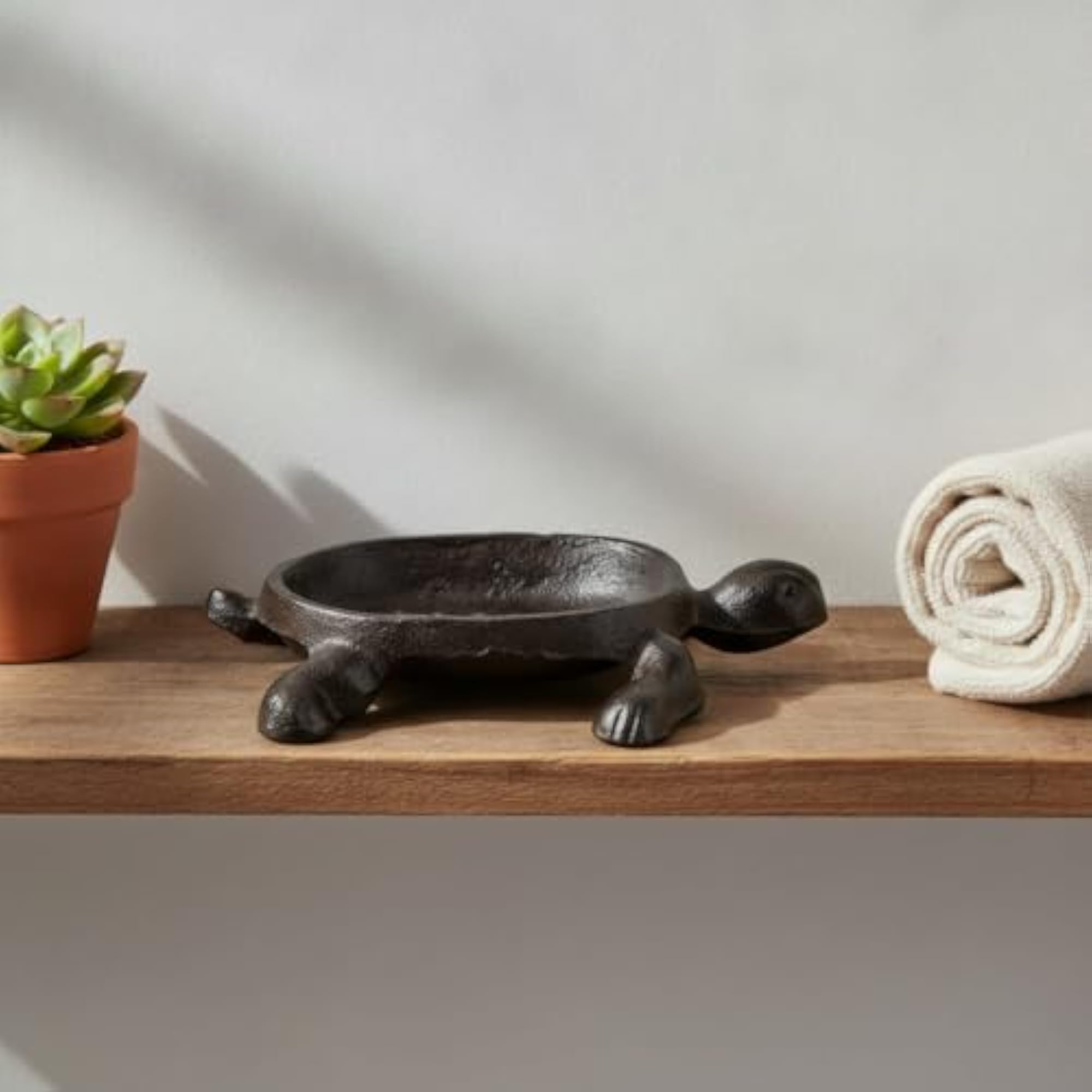 Rustic Turtle Decorative Soap Dish for Bathroom