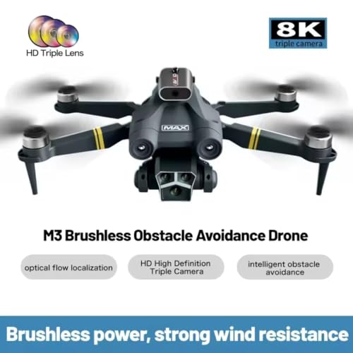 Image of BrUsHlEsS-fOlDaBlE-DrOnE-WiTh-hQ-WiFi-cAmErA-ReMoTe-cOnTrOl-fOr-kIdS-QuAdCoPtEr-wItH-GeStUrE-SeLfIe-fLiPs-bOuNcE-MoDe-aPp-oNe-kEy tAkE-OfF (M3 MAX)