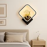 Homeluxe Aluminium Modern Wall Lights Living Room LED Sconce, Decorative Indoor Wall Lamp with Artistic Deer Design, Ambient Light Fixture for Home, Hallway, Bedroom (3000k-6000k)