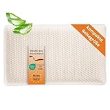 sleepling kleines Reisekissen 25x42cm, Höhe 7cm, Nackenkissen, orthopädisches Kissen, Komprimierbares Memory Foam Visco Kopfkissen 25 x 42 cm, ergonomisches Nackenstützkissen, Made in EU, Oeko-TEX