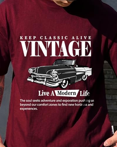 Image of AUSK Men's Half Sleeve Regular Tshirt, Graphic Print Round Neck Tshirt