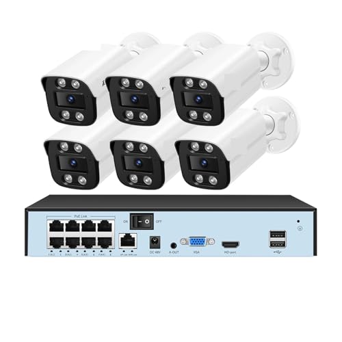 4K 8MP POE OZLeBJVXe AI /lm  CCTV NVR H.265 IP ĎJ(1T,8CH NVR 6 AI Camera)