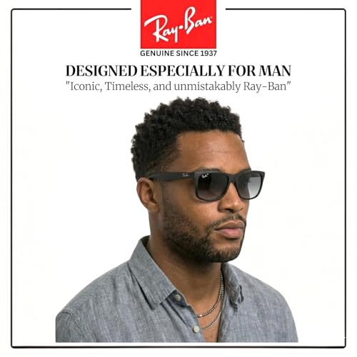 Image of Ray-Ban RB4165F JUSTIN COLOR MIX CLASSIC LOW BRIDGE FIT Square Shape Sunglasses for Men with Official Eyewear Kit