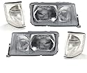 Johns, Scheinwerfer Satz passend für Mercedes W201 Blinker Set Scheinwerf. H4/H3 li. re. 190 82 bis 93