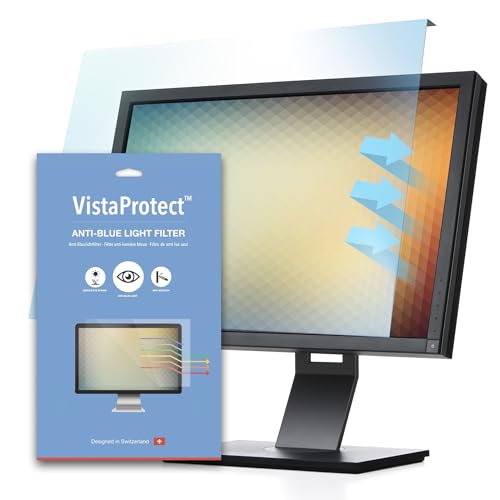 VistaProtect - Filtro anti-luce blu e protezione per monitor e schermi di computer, facile da mettere e togliere (universale da 26