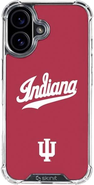 Skinit Clear Phone Case Compatible with iPhone 17 - Officially Licensed Indiana University IU Hoosiers Design