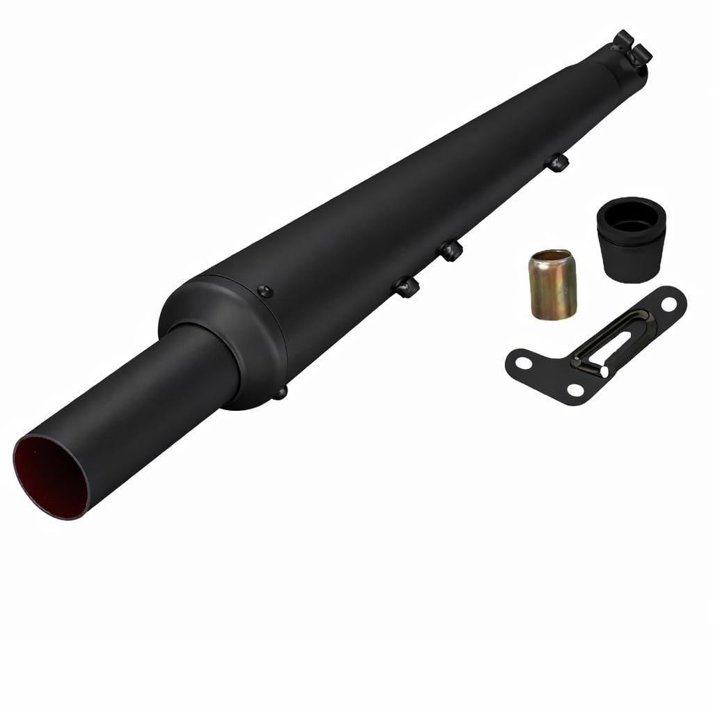 Gold Star Silencer Free Flow For Loud Sound For Royal Enfield Classic Reborn 350cc, Bullet 2023 350cc, Meteor 350cc (Big Mouth, Black)-image-20