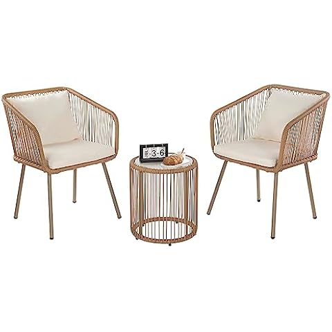 PayLessHere 3-Piece Outdoor Rattan Bistro Set Cover