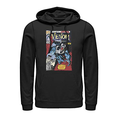 Image of Marvel Men's Venom Lethal Protector Greatest Enemy Pull Over Hoodie, Black, XL