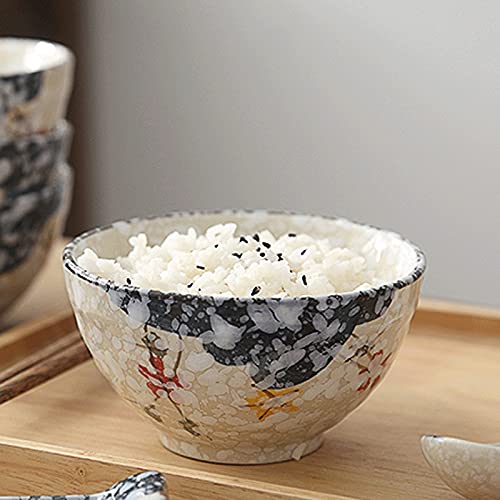 Teller- und Schüssel-Sets, Keramik-Suppenschüsseln, für Müslischalen für Salat, Suppe, Dessert, Spülmaschine, Mikrowelle, handbemalter Stil und kreativ süß
