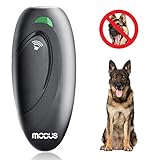 MODUS Dispositivos Antiladridos, Ultrasónico Adiestramiento para Perros, 2 en 1 Entrenamiento de Perros y Control De Ladridos, Rango 5m 100% Segura Paseando al Perro