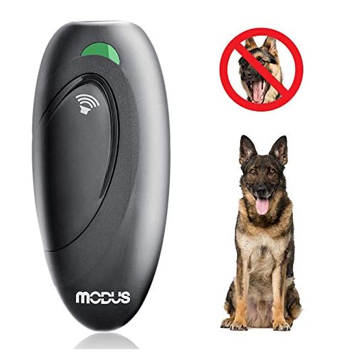 MODUS Dispositivos Antiladridos, Ultrasónico Adiestramiento para Perros, 2 en 1 Entrenamiento de Perros y Control De Ladridos, Rango 5m 100% Segura Paseando al Perro