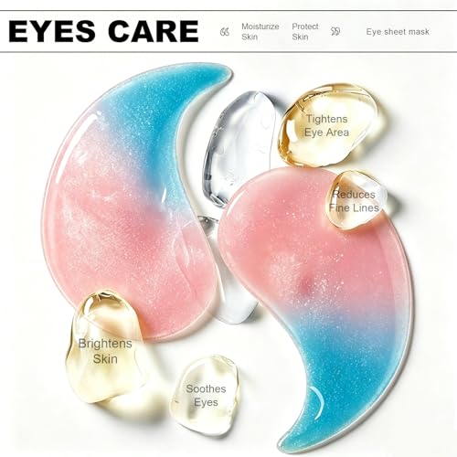 Under Eye Patches - 120 PCS Aloe Vera Hydrogel Eye Mask for Dark Circles & Wrinkles, with Collagen, Hyaluronic Acid & Castor Oil - Hydrating & Smoothing Treatment Gift Set for Men & Women (Sakura) - Image 6