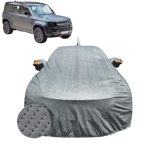 Image of Car Cover for Land Rover Defender 110 (2020-2026) | 100% Waterproof Cover with Reflective Mirror Pockets | Dustproof, Scratchproof, Heatproof Defender 110 Car Cover |Soft Cotton Lining| Grey