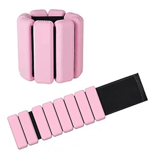 Cretee AMBDPK Handgelenk- und Knöchelgewichte Set Schwarz/Pink