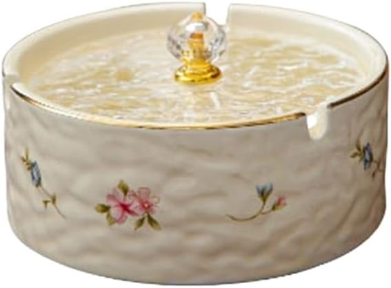 ash tray Ceramic Corrugated Ashtray, with Glass Lid Ash Holder for Smoker, Cigarettes Ashtrays for Home Office Outdoor Indoor Use ash trays indoors