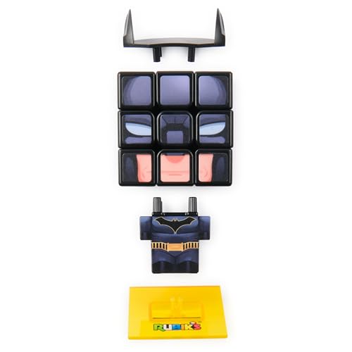 Image of Rubik's Cube, Batman Cuber, DC Comics Collectible Fidget Toy & Desk Decor, Classic Color-Matching Puzzle, Problem-Solving Brain Teaser for Fans of Batman Toys, for Ages 8 & Up