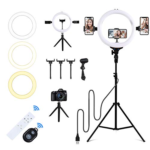 60% Off Discount Yuandong Ring Light with Tripod Stand, Mic Stand, 3 Phone Holders, 30 Light Modes, Ringlight for Live Stream Makeup YouTube Video Meeting, Compatible with iPhone/Android (18inch) Promo 40% OFF Yuandong Ring Light with Tripod Stand, Mic Stand, 3 Phone Holders, 30 Light Modes, Ringlight for Live Stream Makeup YouTube Video Meeting, Compatible with iPhone/Android (18inch)