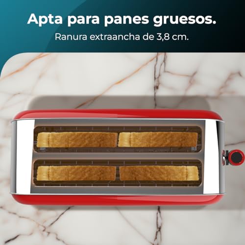 Grille-Pain Cecotec Toastin' Time 1500 – 1500 W, Capacité 4 Tartines, 7 Niveaux de Brunissage - vue 6