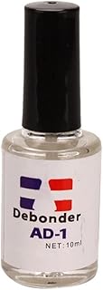 Professional Individual False Nail Rhinestone Nail Decorations Glue Remover Adhesives Clear Makeup Removal Gel Debonder 10ml with small Brush (1PCS)