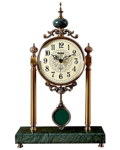 La Mejor Selección de Relojes de chimenea . 49 HDHRBH - Reloj de repisa para decoración de sala de estar sobre chimenea, relojes de repisa clásico con péndulo, reloj de aniversario, relojes antiguos, relojes de granja, reloj...