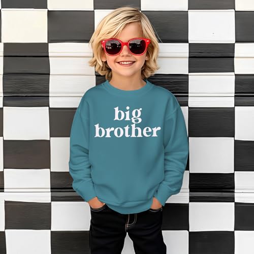 Ritatte Big Brother Sweatshirt for Toddler Promoted to Big Brother Crewneck Pullover Baby Boys Announcement Long Sleeve Shirt3