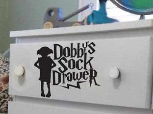 Pegatina vinilo 15x12cm Cajón de los calcetines de Dobby´s