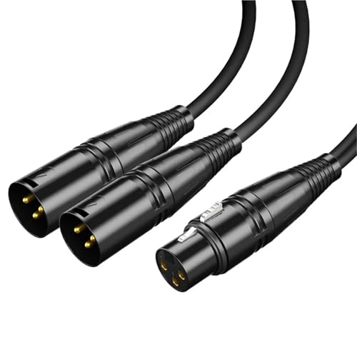Câble XLR 1 vers 2 COKYIS de 2m pour Brancher un Micro sur Deux Entrées Console