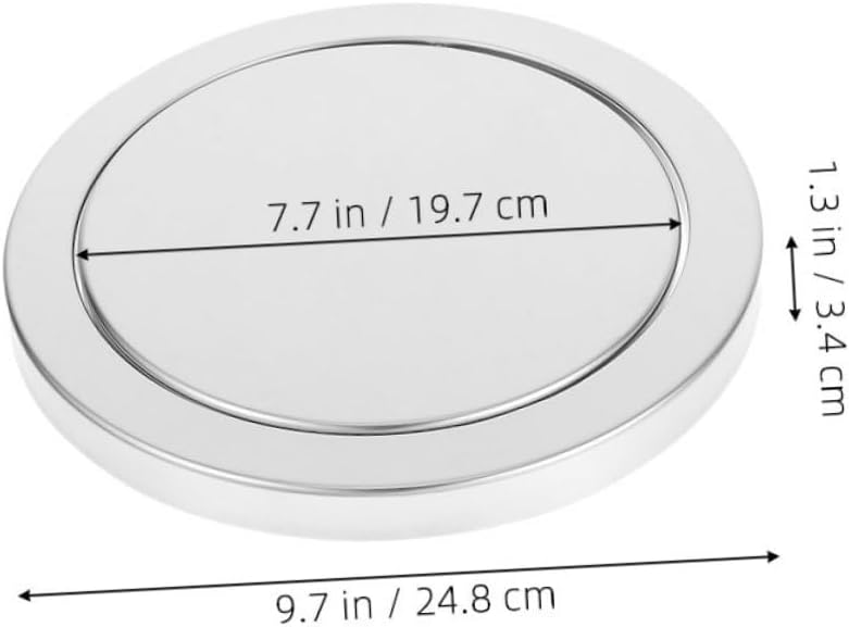 2pcs Stainless Steel Embedded Swing Top Trash Can Lid, round Countertop Garbage Bin Cover Fits 21.5-24cm Opening, Flap-style Waste Lid for Kitchen Bathroom Hotel Use