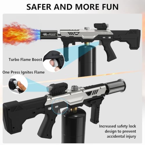 Image of ARTFLAMM Upgraded Propane Torch Gun with One-Touch Max Flame Boost, Heavy Duty Blow Torch with Trigger Control for BBQ, Fire Starting, Grilling, Searing Steak & Outdoor Use (Tank Not Included)