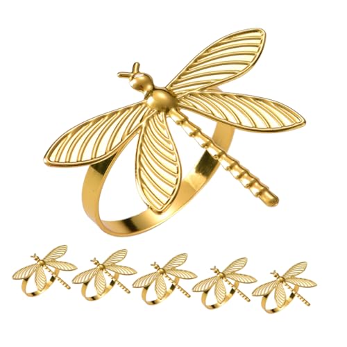 Anneome 6 Piezas Anillos de Servilleta de Metal Decoración para Comidas para Fiestas y Reuniones Familiares