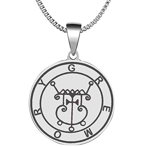 Laser Engraved Demon Duke of Hell Gremory Goetic Seal Lesser Key of King Solomon Stainless Steel Pendant Necklace