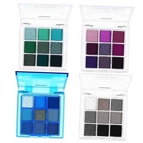 PENIKOKO Eyeshadow Palette Set 4 Pcs Pigmented Eye Shadow Palettes Smoky Green Colors for Women Eye Makeup Use