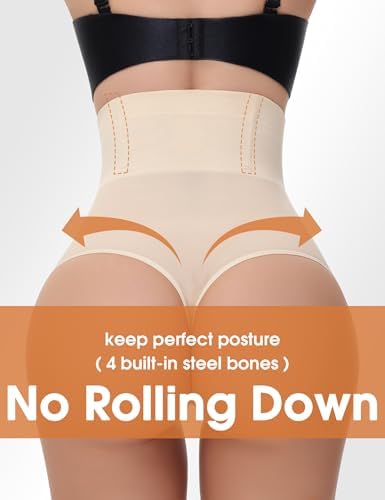 Tummy Control Thong Shapewear for Women Seamless Body Shaper Underwear - 4