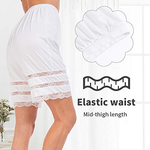 Image of MANCYFIT Half Slip Shorts Culotte for Women Split Skirt Lace Pettipants Snip 7-9 inch Inseam