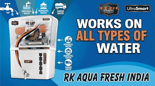Image of Rk Aqua Fresh India Altis White (Ro+uv+uf+Alkaline,zinc,copper+Tds Adjuster) Ro Water Purifier (RO+UV+UF+COPPER+ZINC+CALCIUM+TDS ADJUSTER) Best For Home /Office Purpose | 15LPH | (Alfa-White)