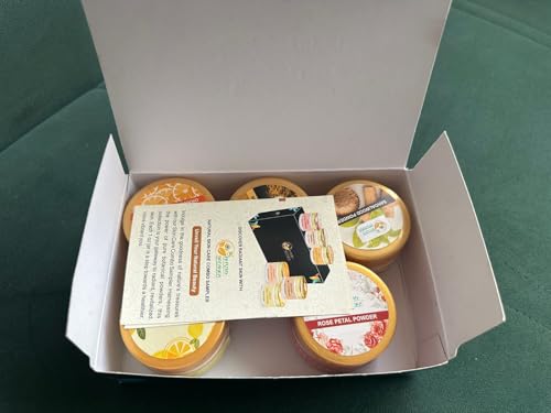 Image of Herbs Botanica Skin Care Powder Sampler Gift Pack - 6 Varieties (1 oz Each) Sandalwood, Orange Peel, Lemon Peel, Rose Petal, Wild Turmeric & Multani Mitti Clay Facial Cleansing & Exfoliating Powders