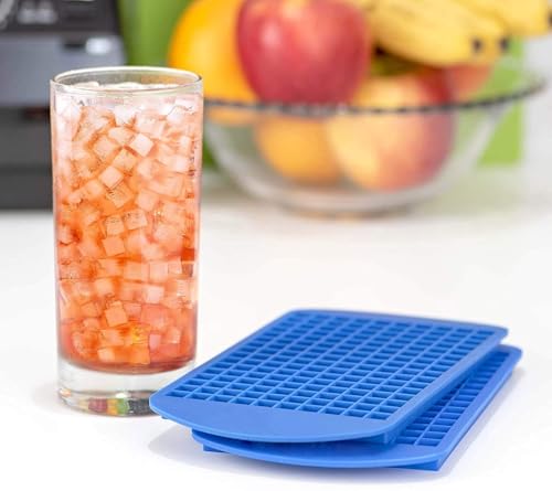 Image of Ice Cube Trays Silicone Mini Ice Cube Tray,160 Small Cube Molds, Easy Release Flexible Grid Design, BPA Free, Pack of 1,Multicolor
