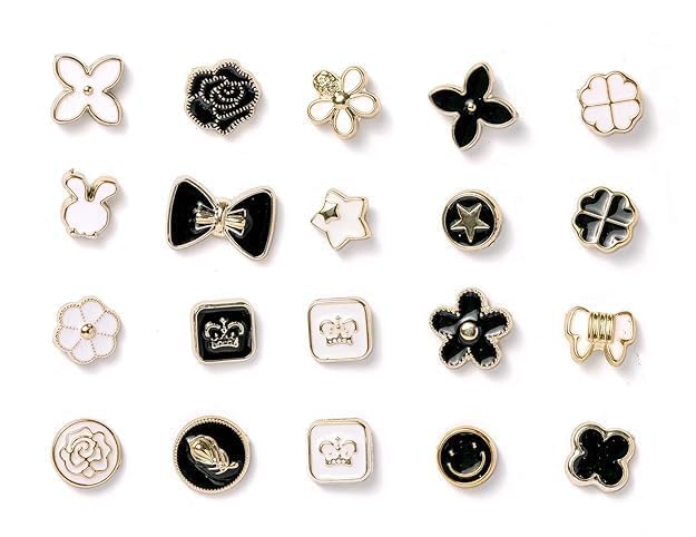 20 Pcs Shirt Brooch Button Pins for Women, Decorative No-Sew Shirt Closure Accessories with Floral and Bow Designs, Fashion Button Covers for Shirts, Cardigans, Dresses, Scarves and Styling Fixes-image-42