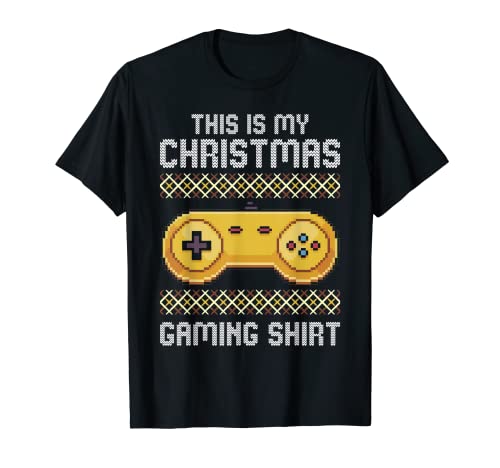 This Is My Christmas Gaming Shirt Pijama Ugly X-Mas Gamer Camiseta