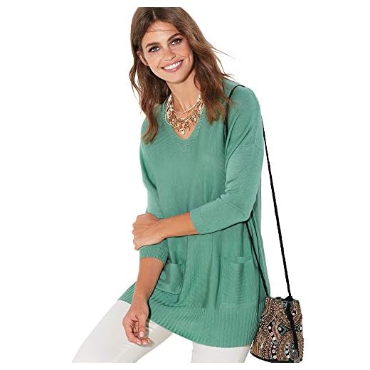 Jersey con Bolsillos en Tricot Perlado Mujer - 022910,Verde Menta,S