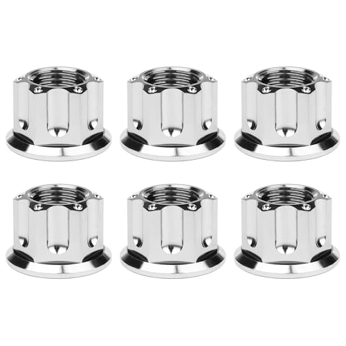 Image of Titanium M6 M8 M10 M12 M14 M16 Flange Bolt Nut Bicycle Motorcycle Rear Axle Car Modification Accessories Pack of 6 (M12 Pitch 1.25mm, Normal Titanium)