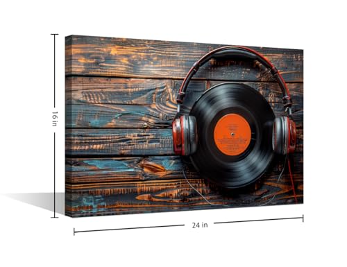 Tableau disques vinyles imprimé sur toile de qualité supérieure - 5