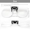 Reading Glasses Clip On, Flip Up Over Width Magnifying Reading Glasses Magnifiers Lenses Readers Unisex