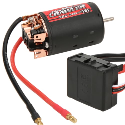 Moteur brossé ESC combo 550 Changor pour crawler RC 1/10 noir et rouge