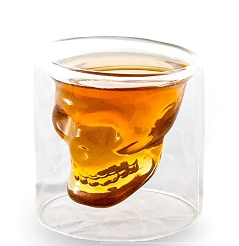 Kit 2 Copos Caveira 75ml Doomed - Zamun - Copo de dose de pinga, cachaça, uísque, copo de shot de vi
