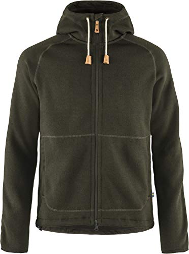 Fjällräven Herren Övik Fleece Hoodie Jacke, Deep Forest, M